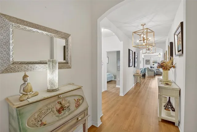 a view of kitchen with dining table and chairs