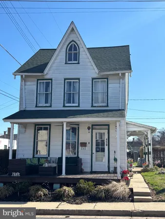 a front view of a house