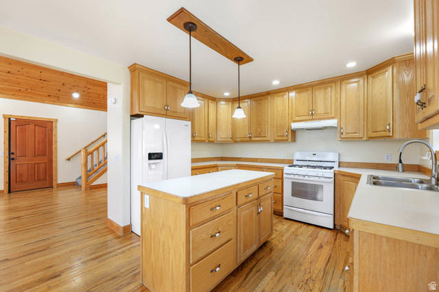 605 North Loafer Canyon Road Elk Ridge, UT 84651 - Photo 6 of 53 Kitchen with included white appliances.