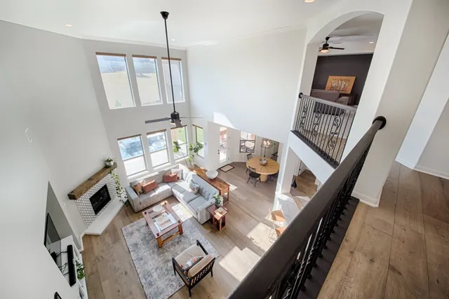 a view of a workspace with furniture and entryway