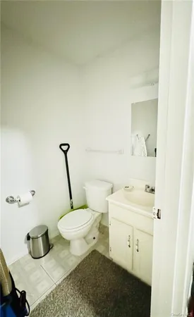 a white toilet sitting next to a bathroom sink