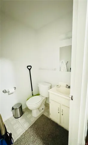 a white toilet sitting next to a bathroom sink