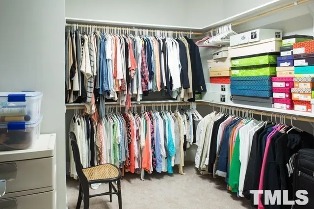 a view of a walk in closet