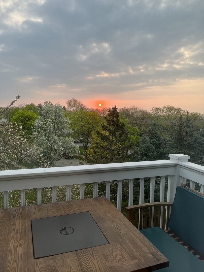 122 East Winchester Road, Unit E Libertyville, IL 60048 - Photo 14 of 17 a view of a house with a roof deck
