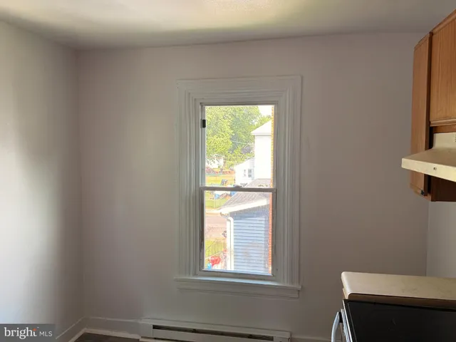 a bathroom with a window