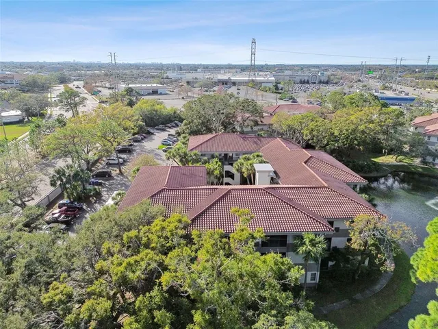 an aerial view of a city