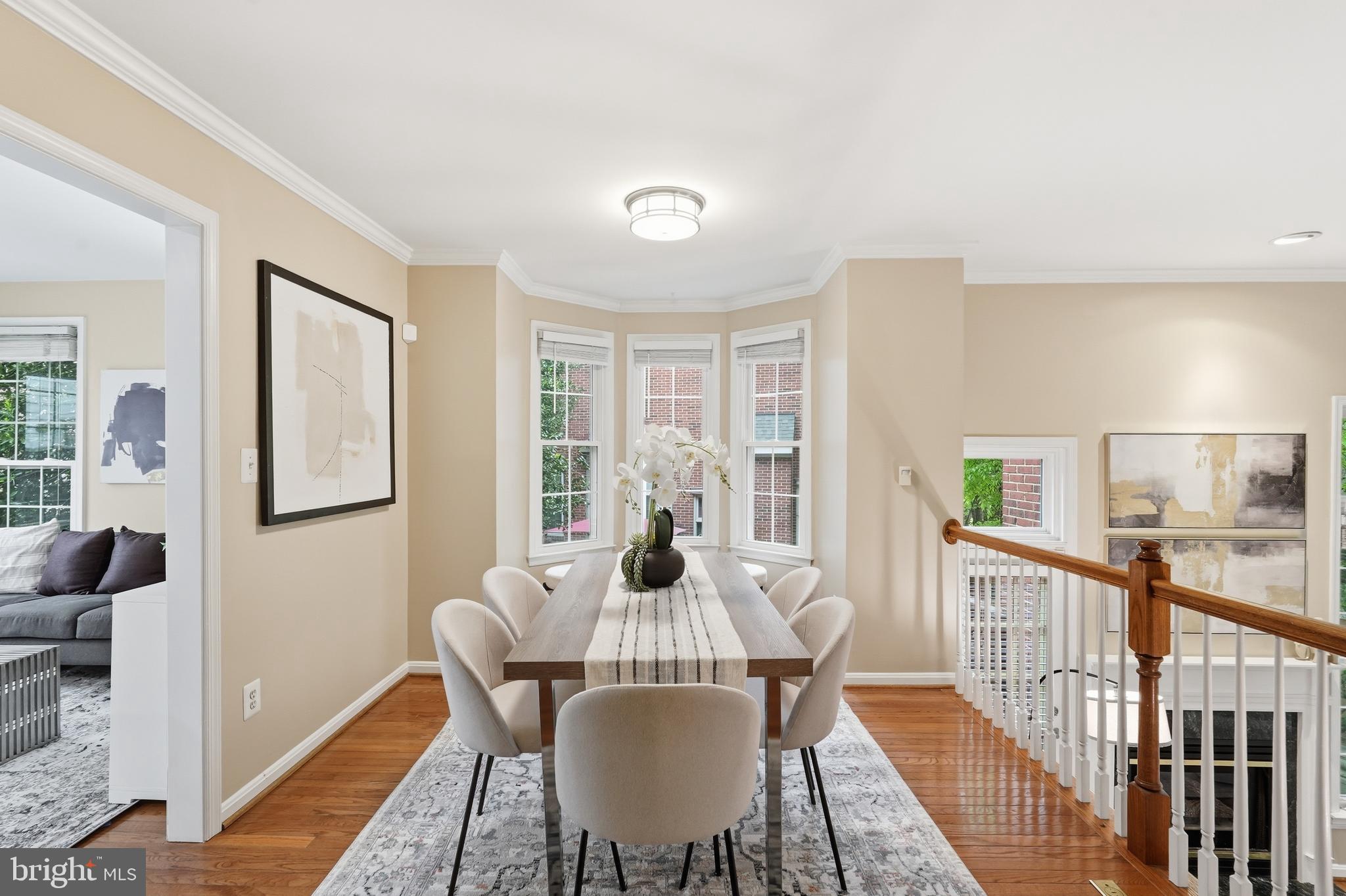 4662 West Braddock Road Alexandria, VA 22311 - Photo 9 of 42 Dining room with deep bay window