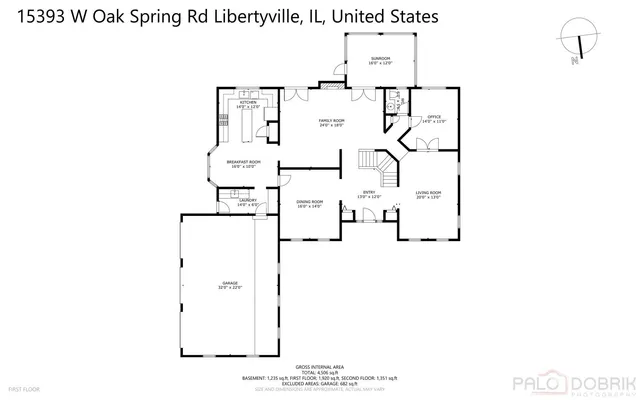 $970,000 | 15393 West Oak Spring Road, Libertyville, IL 60048