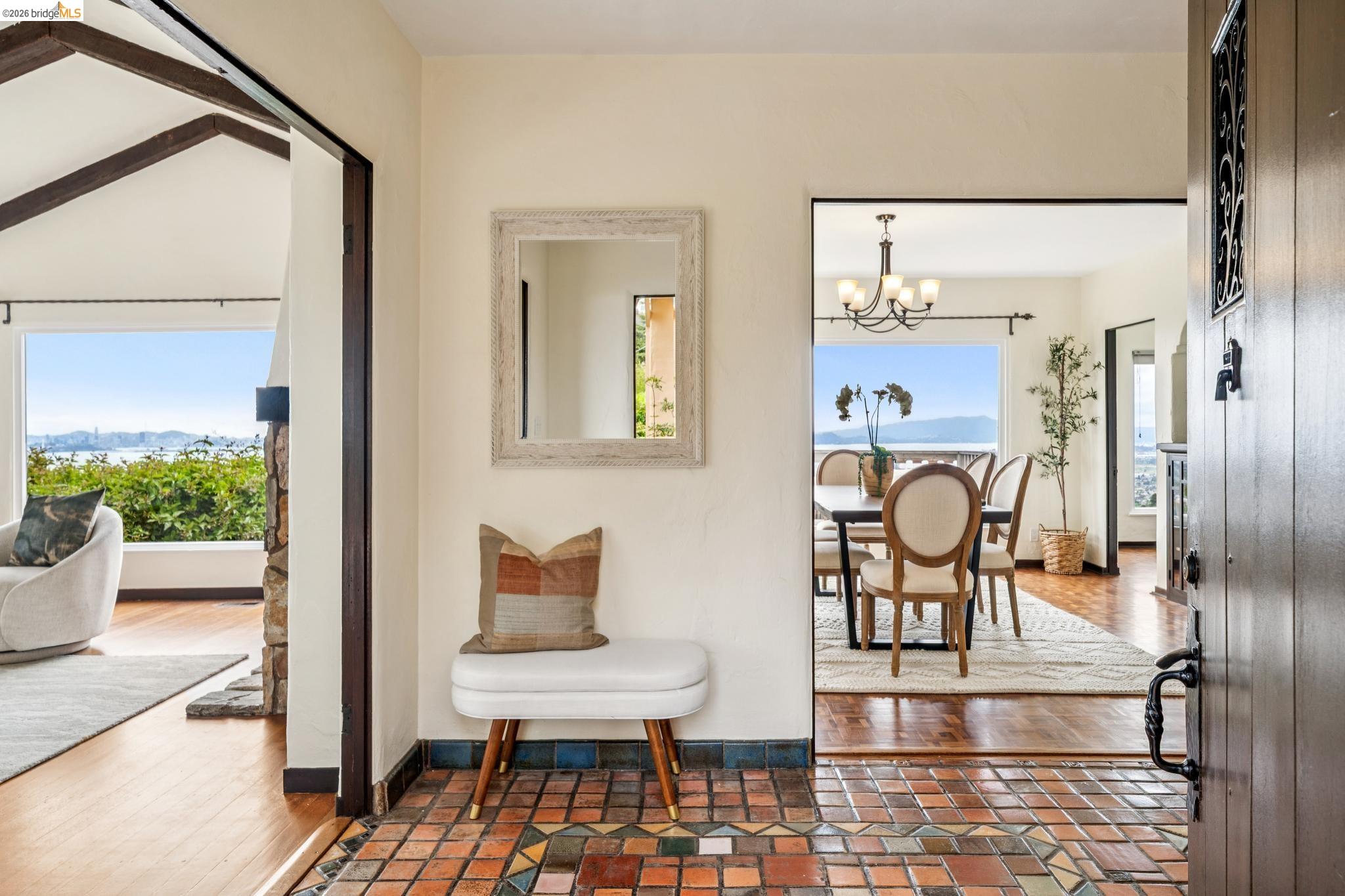 784 Cragmont Avenue Berkeley, CA 94708 - Photo 13 of 64 Entryway featuring a multi-toned tile floor with contrasting wall colors