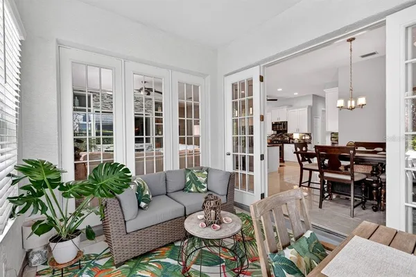 a view of a green field with clear sky