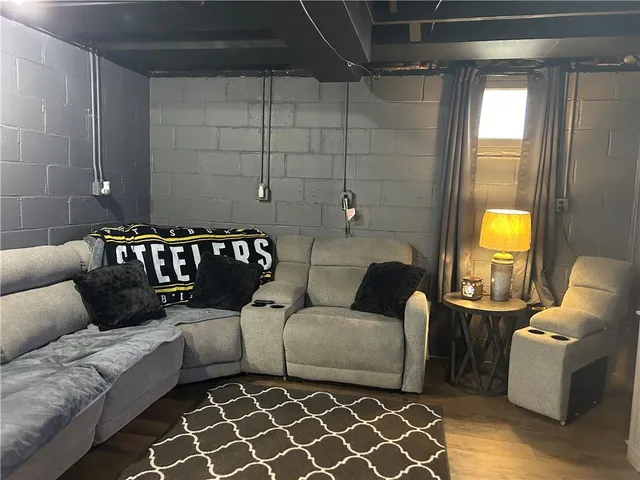 a bathroom with a bathtub and a sink