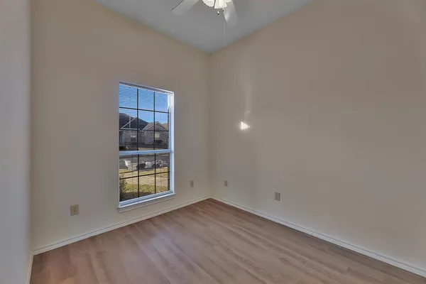an empty room with a window