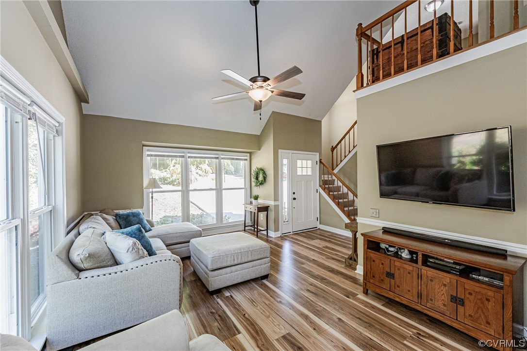 2908 Cove Ridge Trace Midlothian, VA 23112 - Photo 22 of 49 a living room with furniture and a flat screen tv