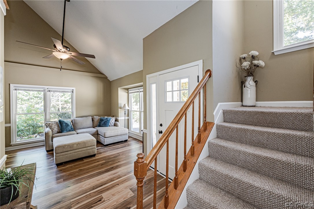 2908 Cove Ridge Trace Midlothian, VA 23112 - Photo 25 of 49 a living room with furniture and wooden floor
