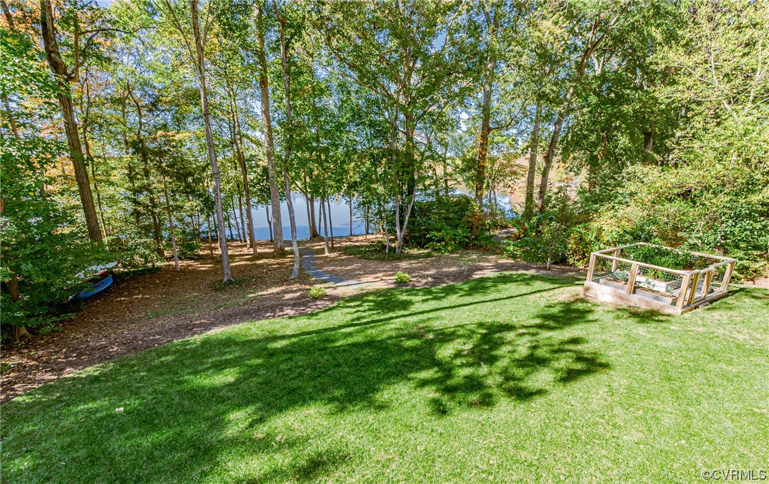 2908 Cove Ridge Trace Midlothian, VA 23112 - Photo 44 of 49 a view of a backyard with a small cabin