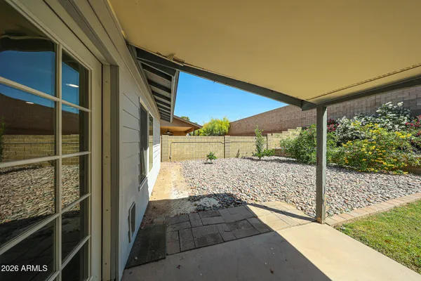 a view of a porch