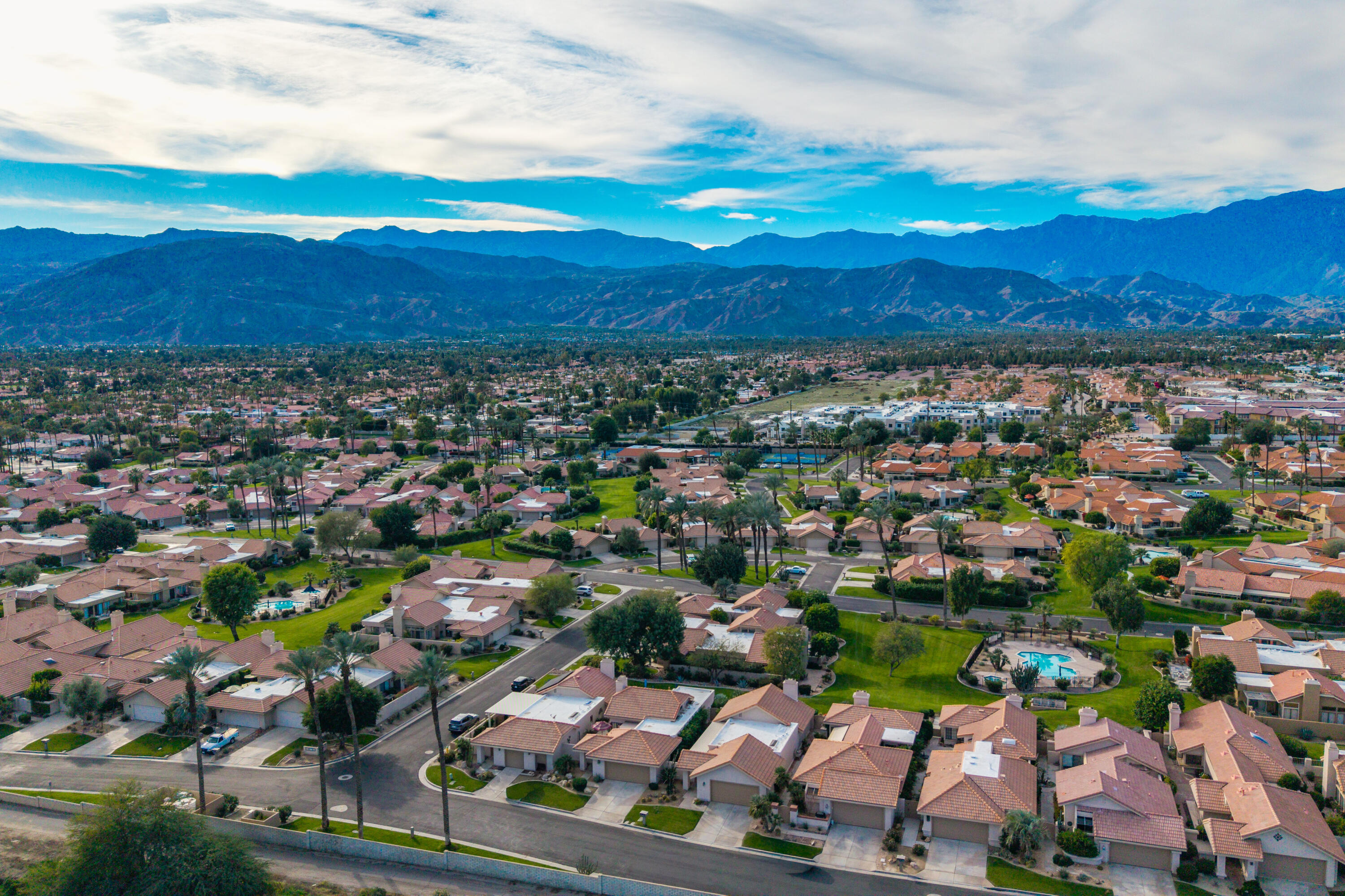 45 Verde Way Palm Desert, CA 92260 - Photo 42 of 48 an aerial view of residential houses with outdoor space