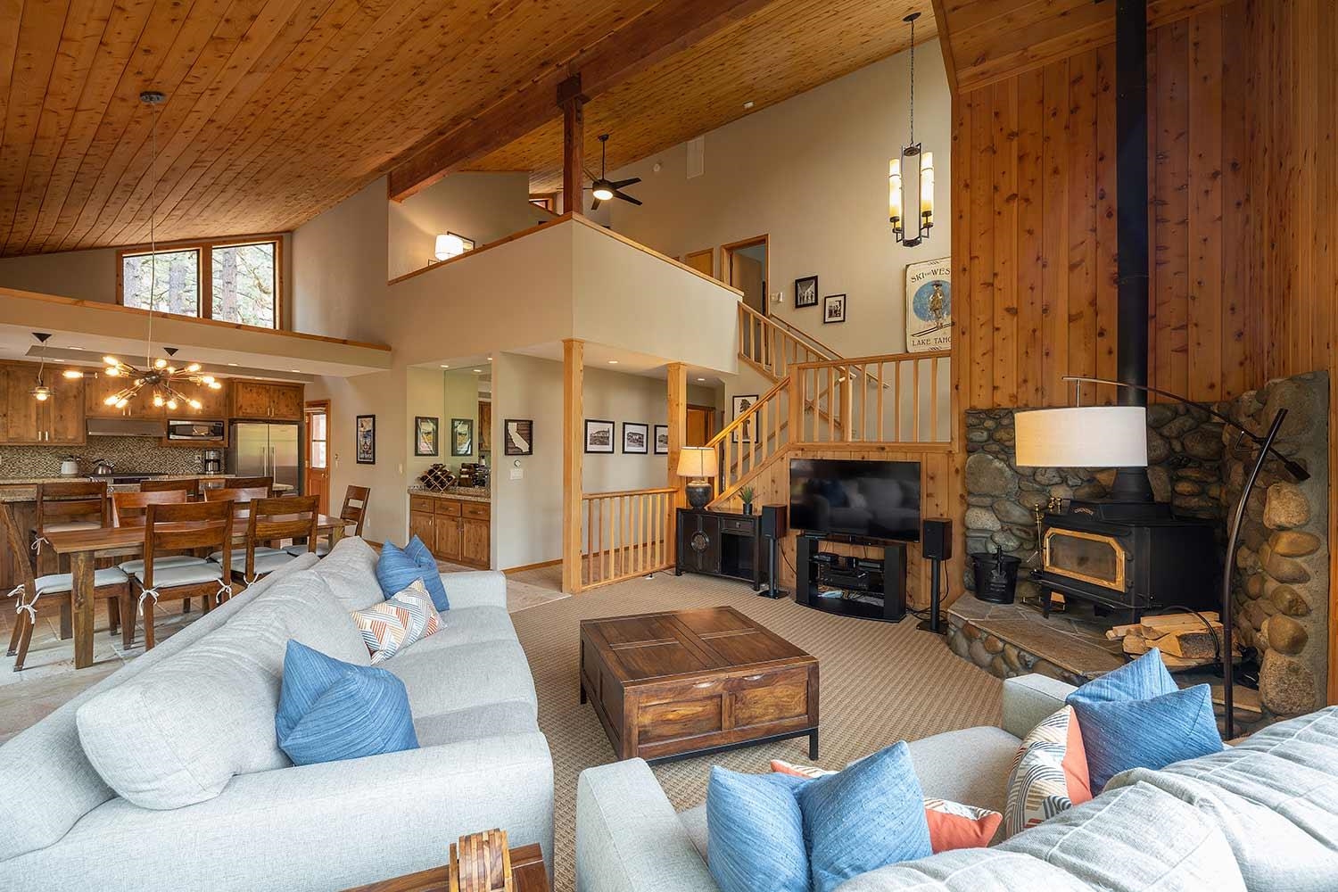 342 Skidder Trail Truckee, CA 96161 - Photo 4 of 21 a living room with fireplace furniture and a fireplace