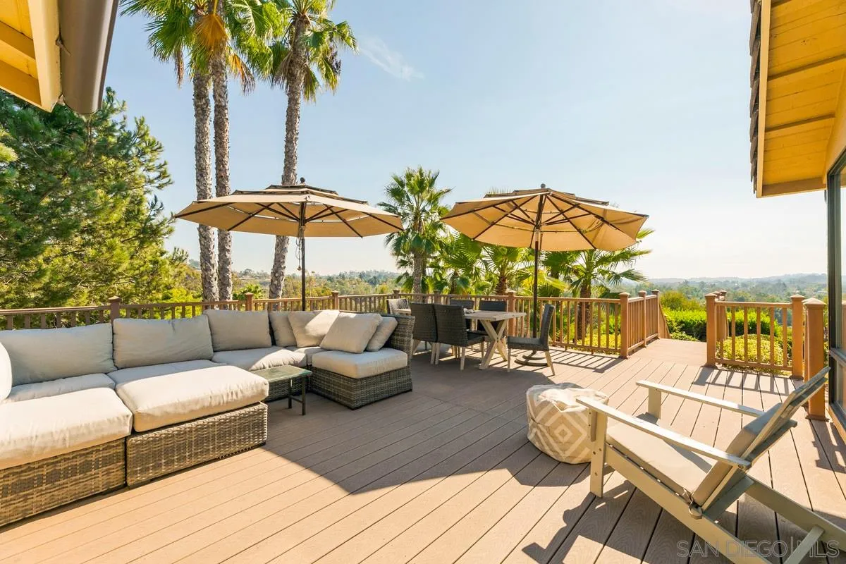 1122 Rancho Encinitas Drive Encinitas, CA 92024 - Photo 33 of 39 a view of a patio with couches and swimming pool