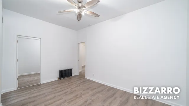 a view of a hallway with closet area