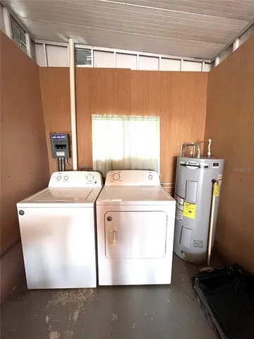 a room with table and chairs