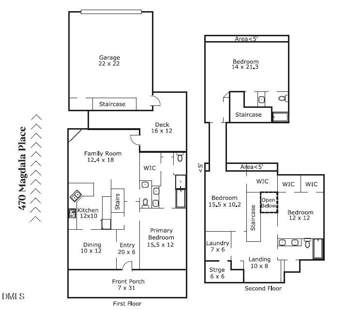 470 Magdala Place Apex, NC 27502 - Photo 56 of 56 Sketch Pic for MLS