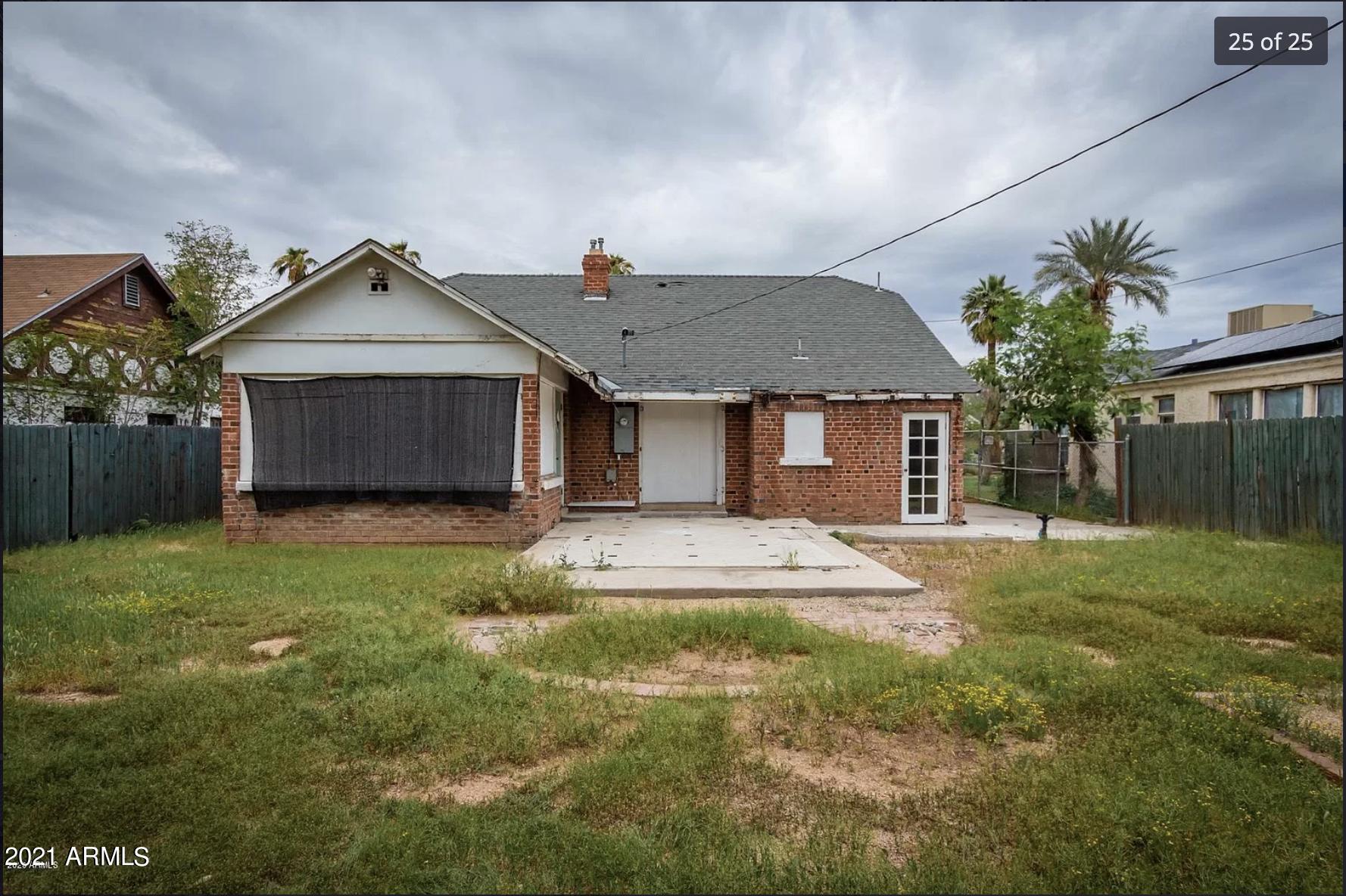 1533 West Culver Street Phoenix, AZ 85007 - Photo 10 of 13 Backyard House View