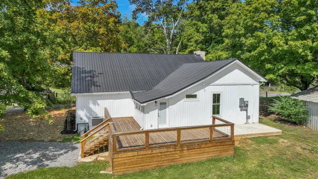 a view of a lake with a mountain in the background