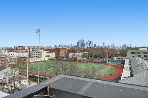 a view of a city from a terrace
