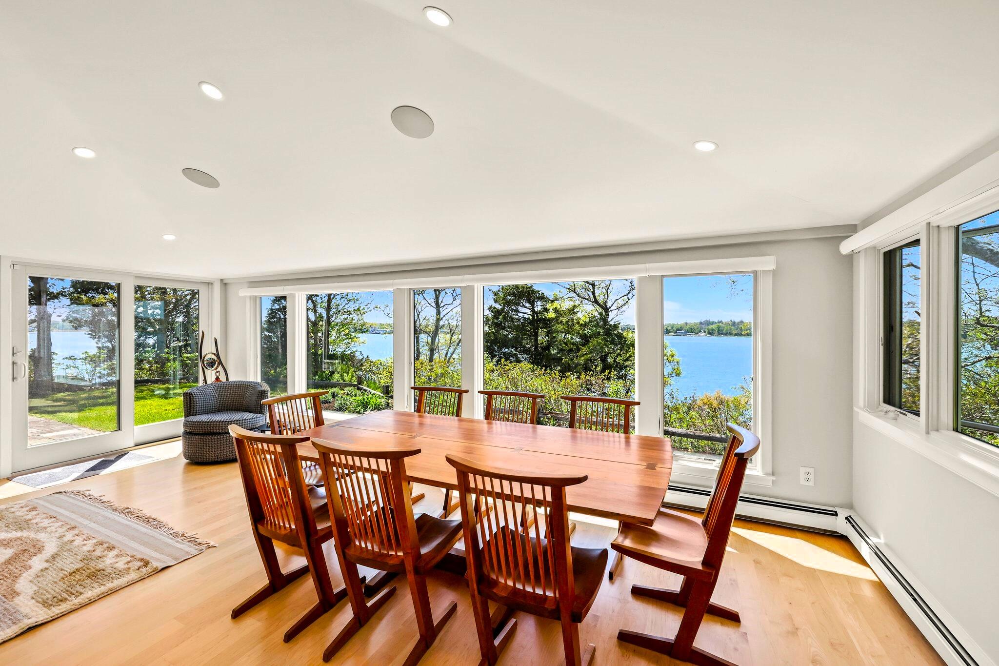 40 Gibson Road Orleans, MA 02653 - Photo 19 of 69 a view of a dining room with furniture window and outside view