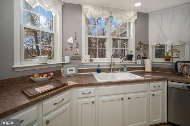 a kitchen with stainless steel appliances granite countertop a sink and a wooden cabinets