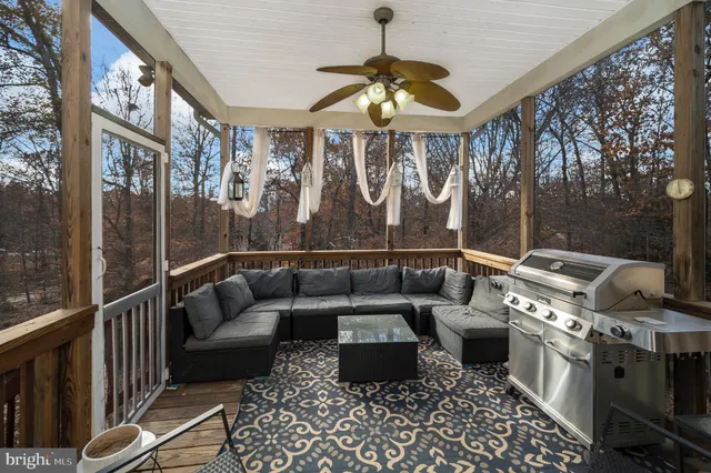 a outdoor space with patio furniture