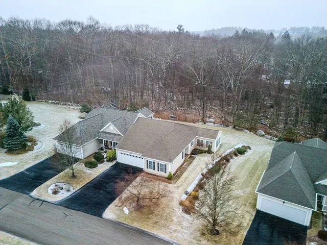 a view of a house with a mountain