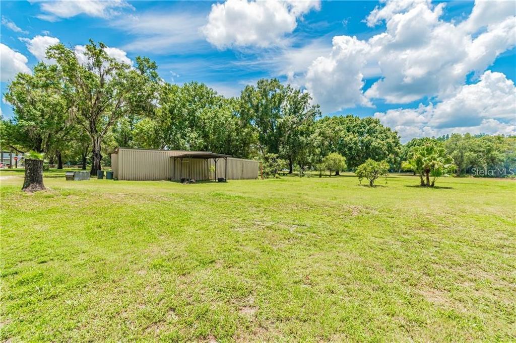 1453 Creek Road Wesley Chapel, FL 33543 - Photo 10 of 26 a view of a swimming pool with an outdoor seating and a yard