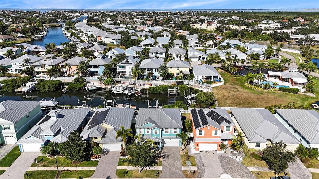 6412 Key Island Boulevard Apollo Beach, FL 33572 - Photo 40 of 42 an aerial view of residential houses with outdoor space