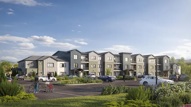 a front view of multiple house