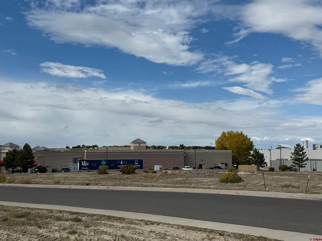 a view of a dry yard with wooden fence