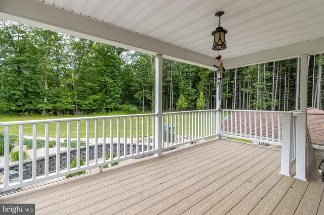 a view of a wooden deck