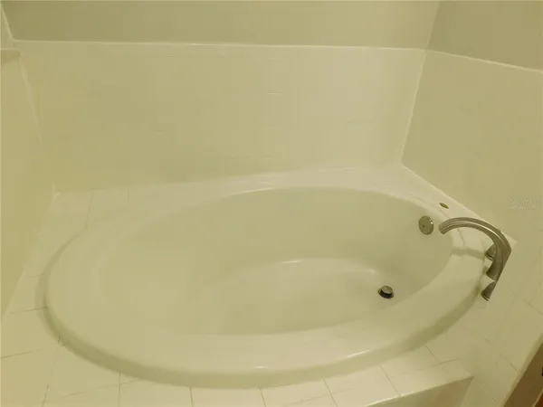 a close up of a bathtub in a bathroom