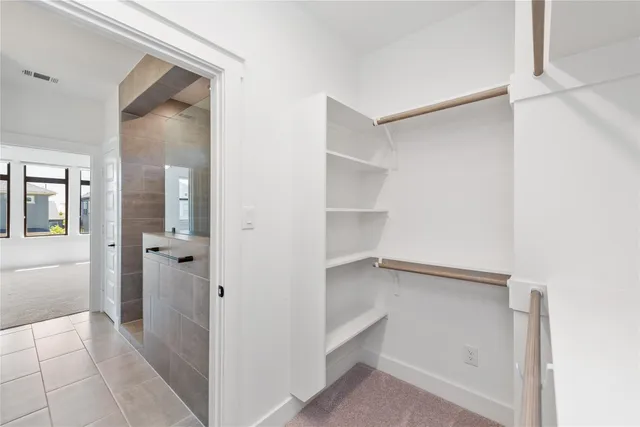 a view of a room with an empty space