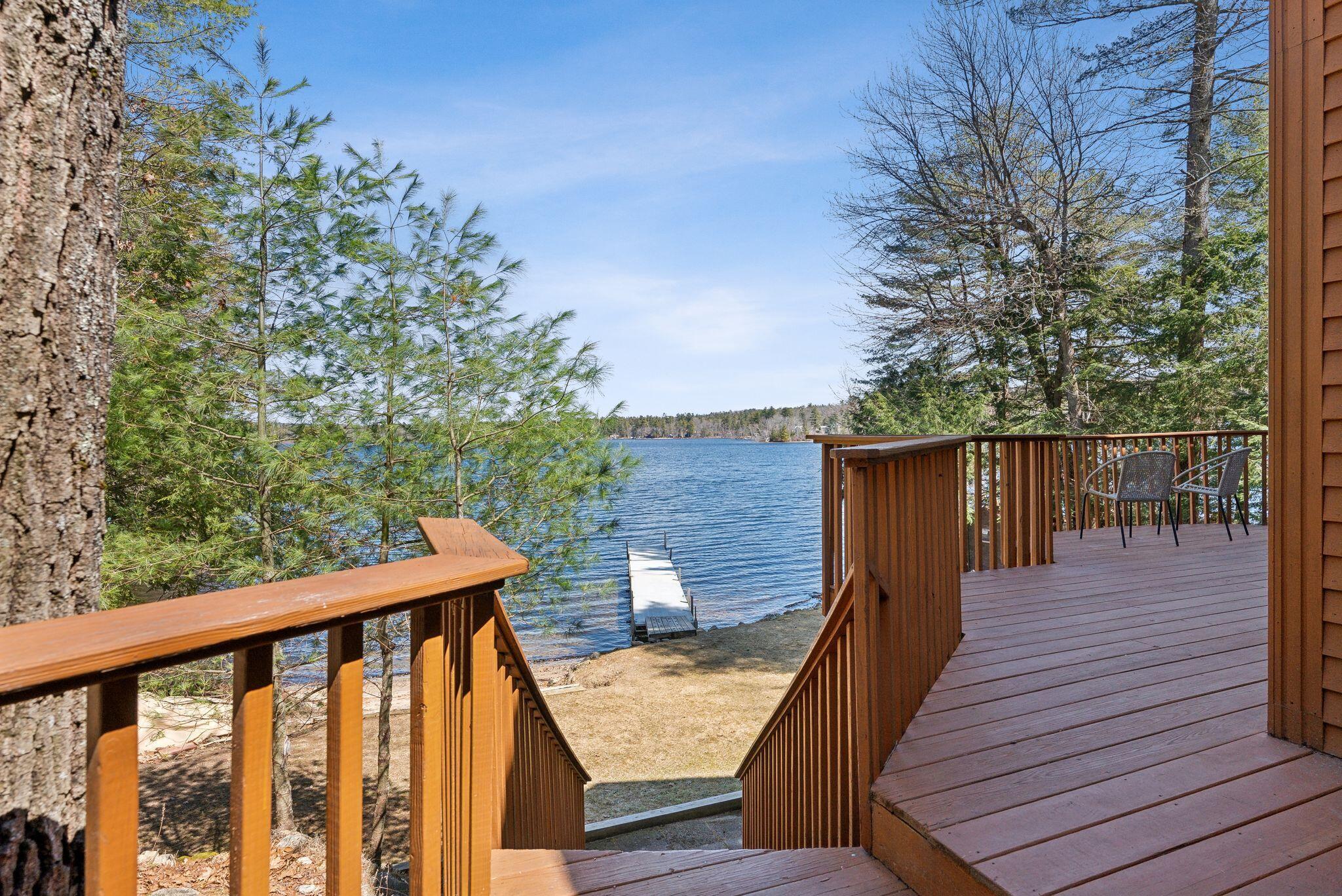 160 Lyons Point Road Raymond, ME 04071 - Photo 4 of 65 Porch stairs looking down to the dock