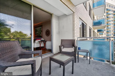 a outdoor living space with furniture