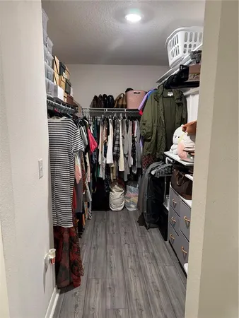 a view of a closet area
