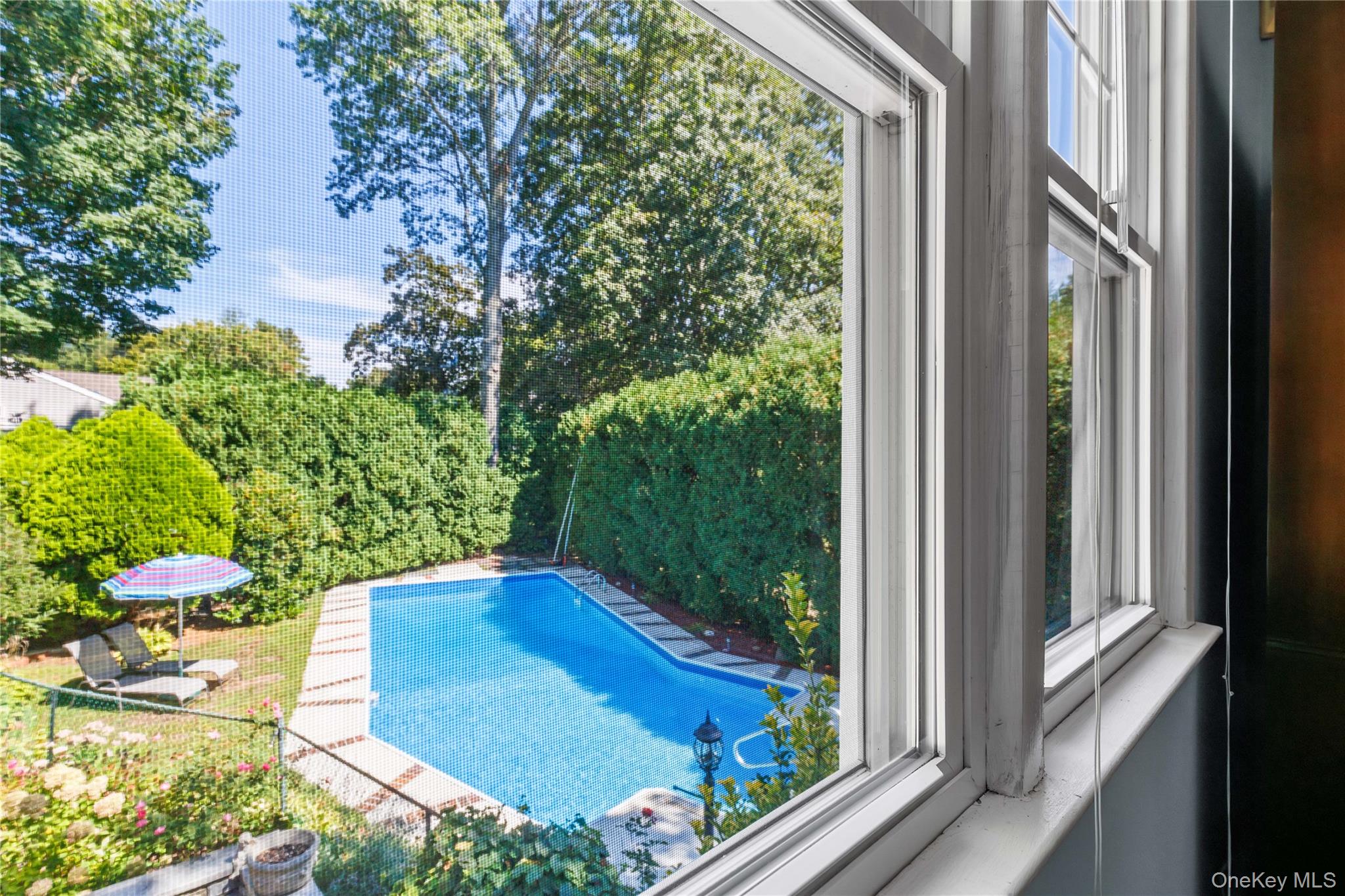 4 Mark Drive Rye Brook, NY 10573 - Photo 23 of 47 View of swimming pool with a patio and view of wooded area
