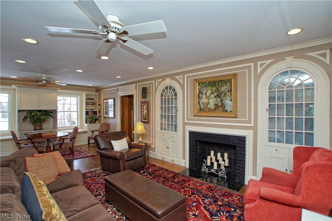 1719 Sheridan Road Cleveland, OH 44121 - Photo 6 of 35 Living room with a cozy fireplace