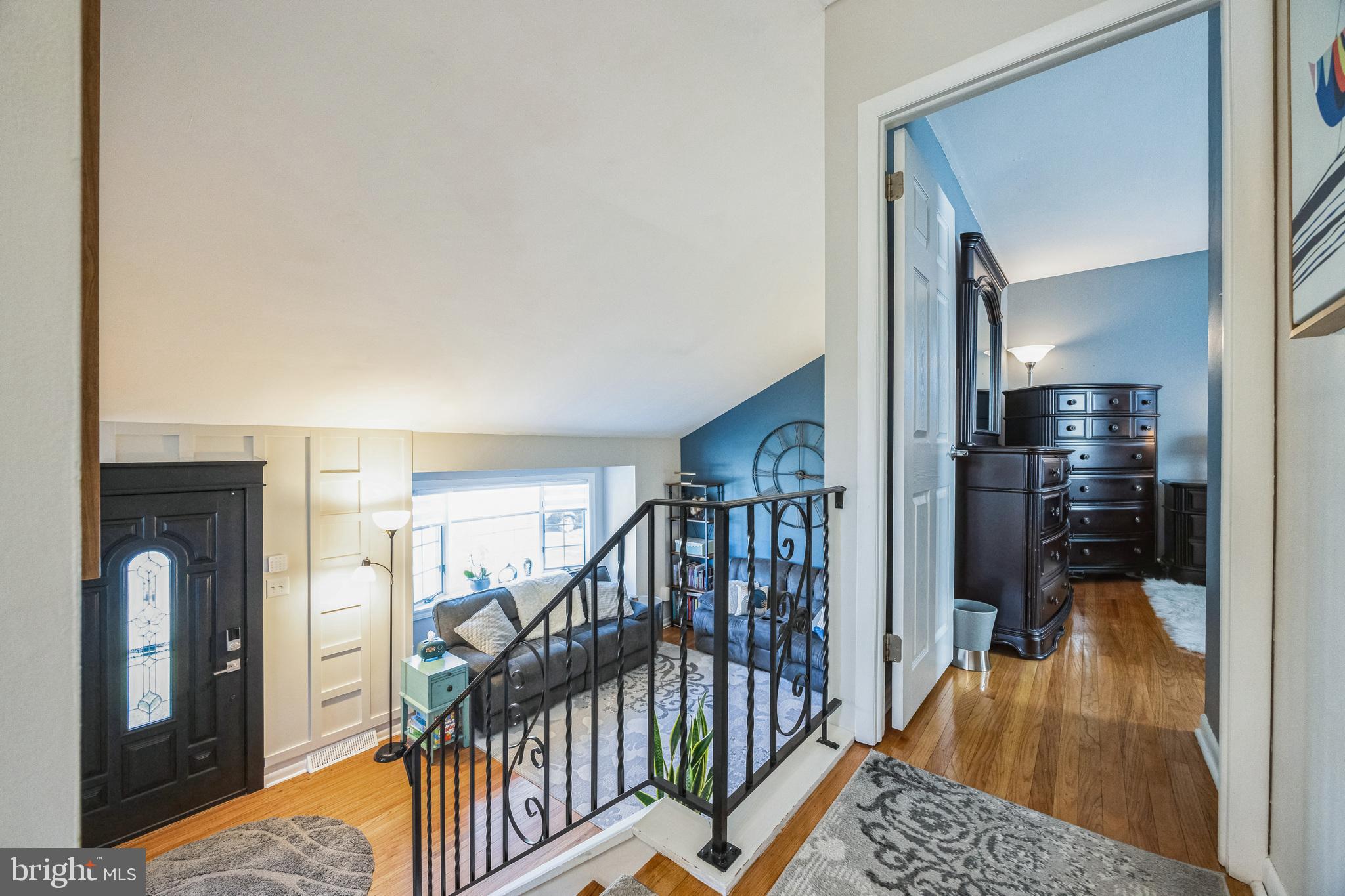 333 Davis Avenue Mount Ephraim, NJ 08059 - Photo 11 of 34 a view of a hallway view with wooden floor and staircase