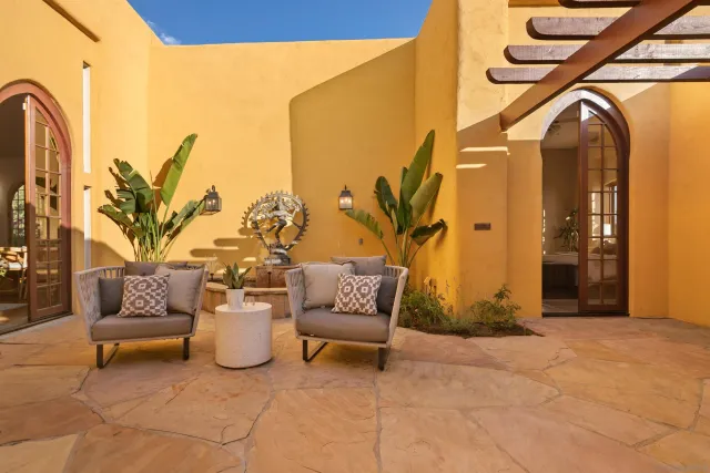 a view of a bathroom with a glass door