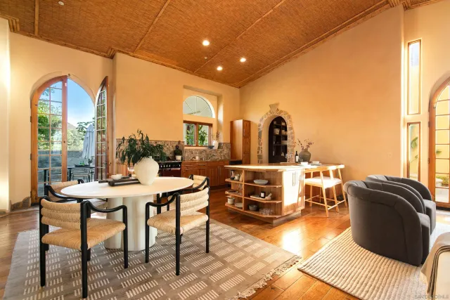 a view of a swimming pool with a lounge chairs