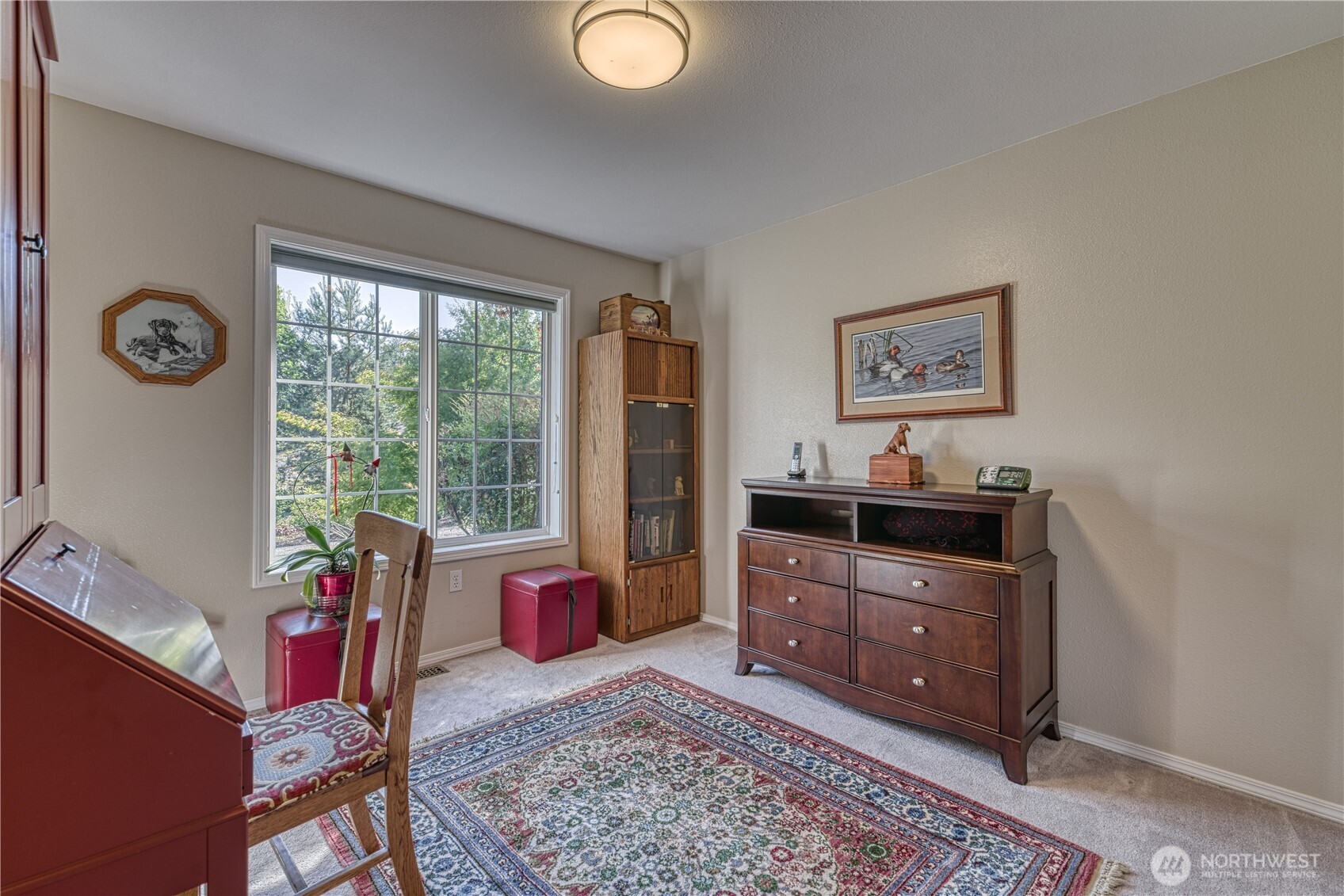 9705 346th Street South Roy, WA 98580 - Photo 22 of 34 a view of workspace with wooden floor and window