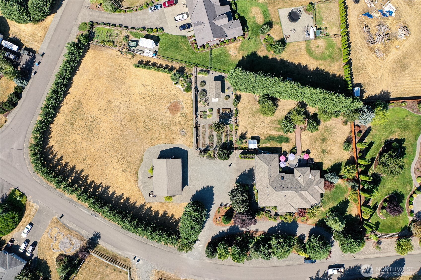 9705 346th Street South Roy, WA 98580 - Photo 32 of 34 an aerial view of a house with outdoor space